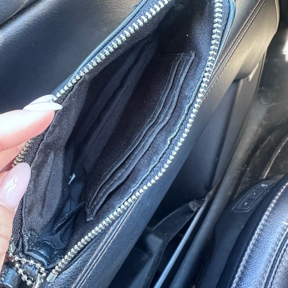 Coach Black and Gray Signature Wristlet - Picture 5 of 5